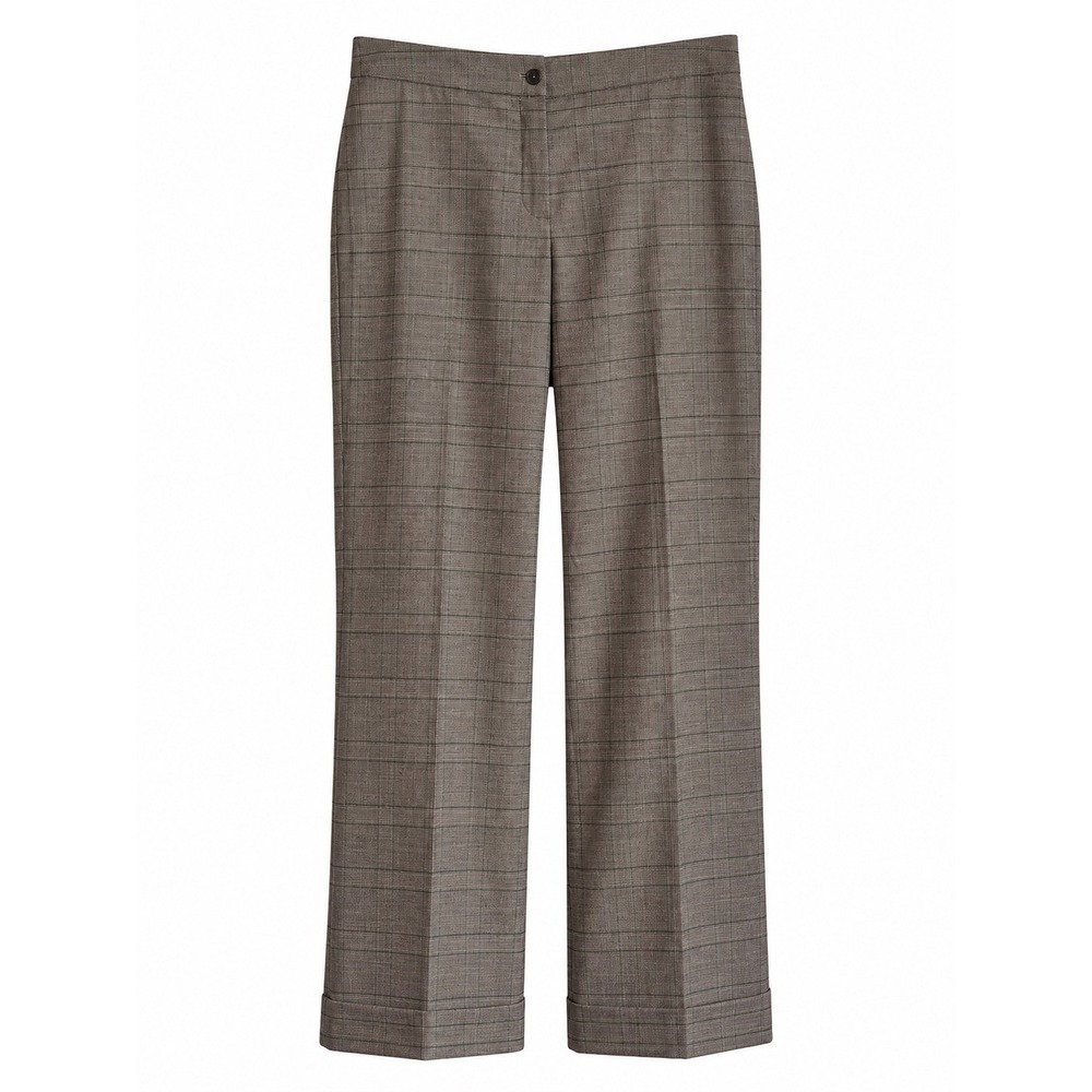 NWT Jones New York Walnut Plaid Wool Blend Pants Size 6 Old Money MSRP $109